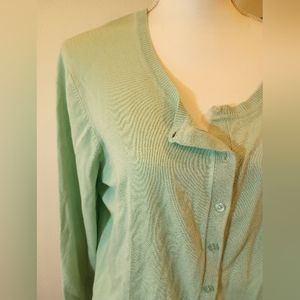 Sharagano Celadon Cardigan, Sz XL